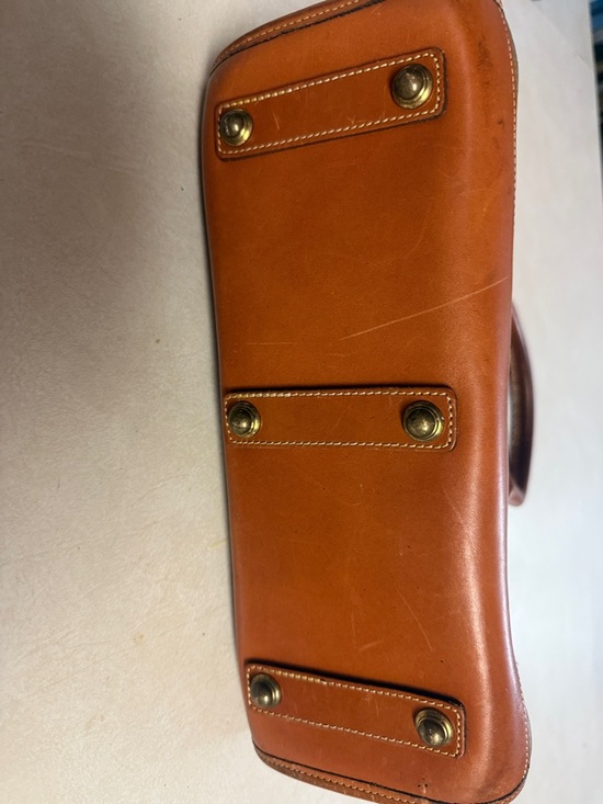 Dooney & Bourke Tan and Brown Pebbled Leather Tote VINTAGE ☦️👸🏼 - Picture 2 of 10